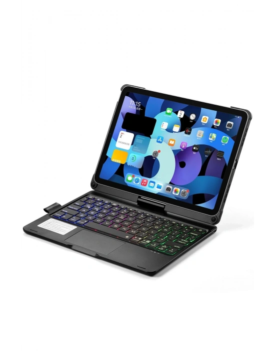 Newface iPad Pro 11 (2021) Kılıf Magic Dönen Klavyeli Tablet Kılıf - Siyah