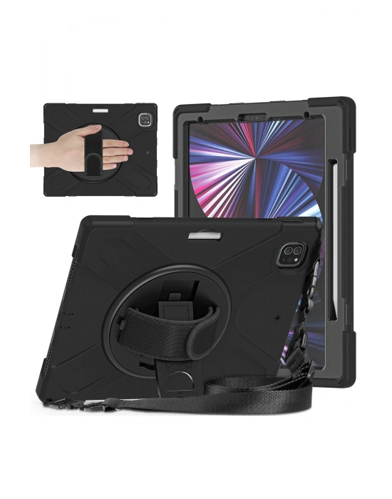 Newface iPad Pro 12.9 (2020) Kılıf Amazing Tablet Kapak - Siyah