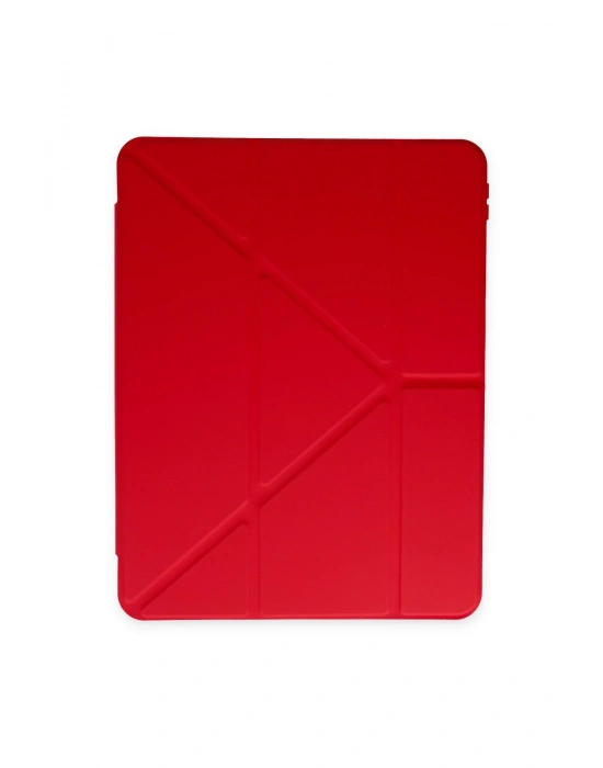 Newface iPad Pro 12.9 (2021) Kılıf Kalemlikli Mars Tablet Kılıfı - Kırmızı