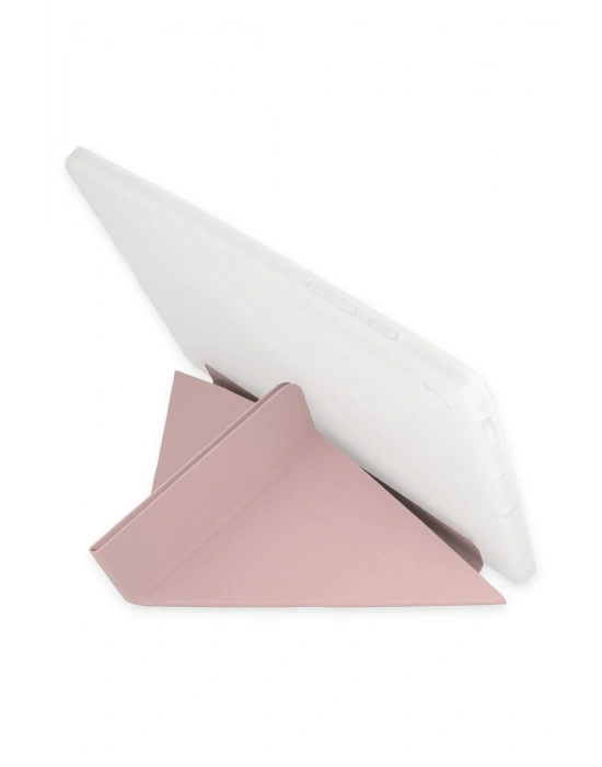 Newface iPad Pro 12.9 (2021) Kılıf Kalemlikli Mars Tablet Kılıfı - Rose Gold