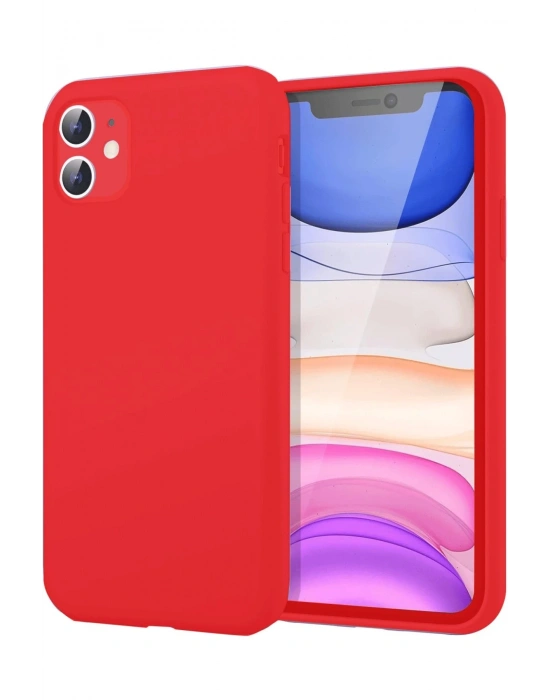 Newface iPhone 11 Kılıf First Silikon - Kırmızı