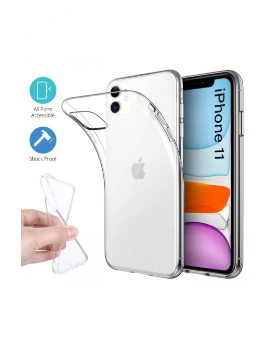 Newface iPhone 11 Kılıf Lüx Şeffaf Silikon