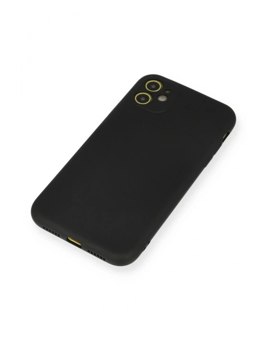 Newface iPhone 11 Kılıf Nano içi Kadife Silikon - Siyah