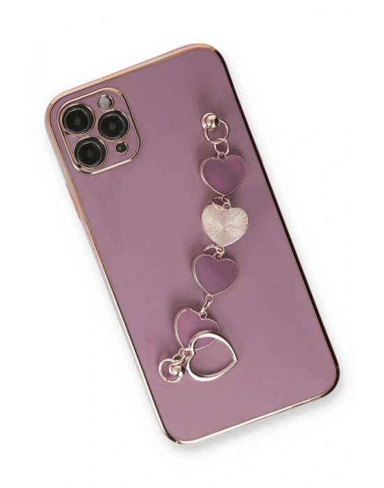 Newface iPhone 11 Pro Kılıf Esila Silikon - Mor