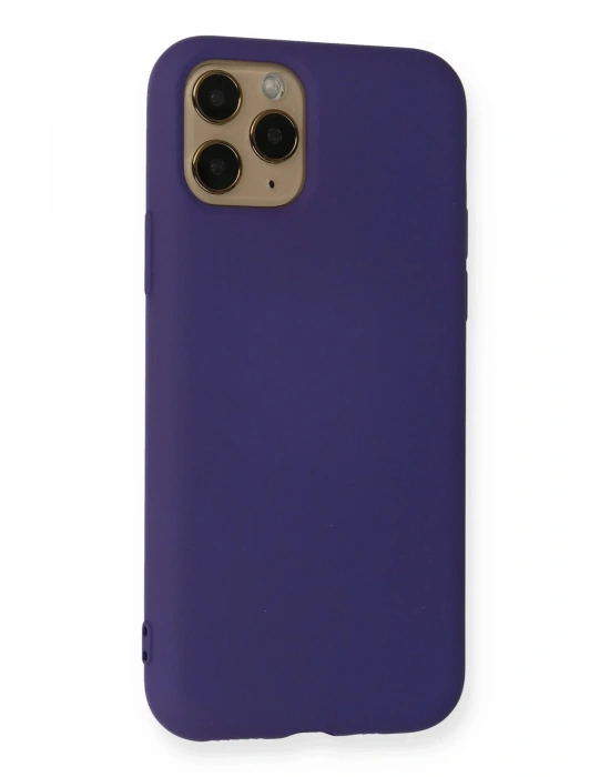 Newface iPhone 11 Pro Kılıf Nano içi Kadife Silikon - Mor