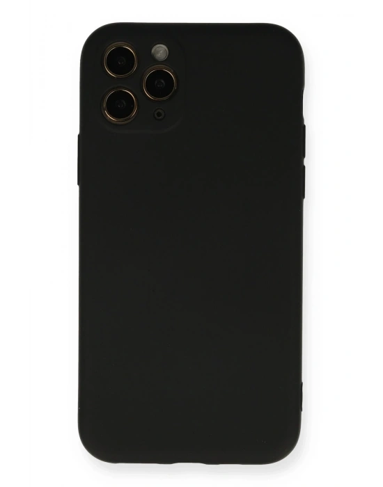 Newface iPhone 11 Pro Kılıf Nano içi Kadife Silikon - Siyah