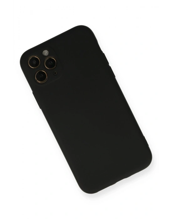 Newface iPhone 11 Pro Kılıf Nano içi Kadife Silikon - Siyah