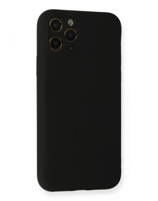 Newface iPhone 11 Pro Kılıf Nano içi Kadife Silikon - Siyah