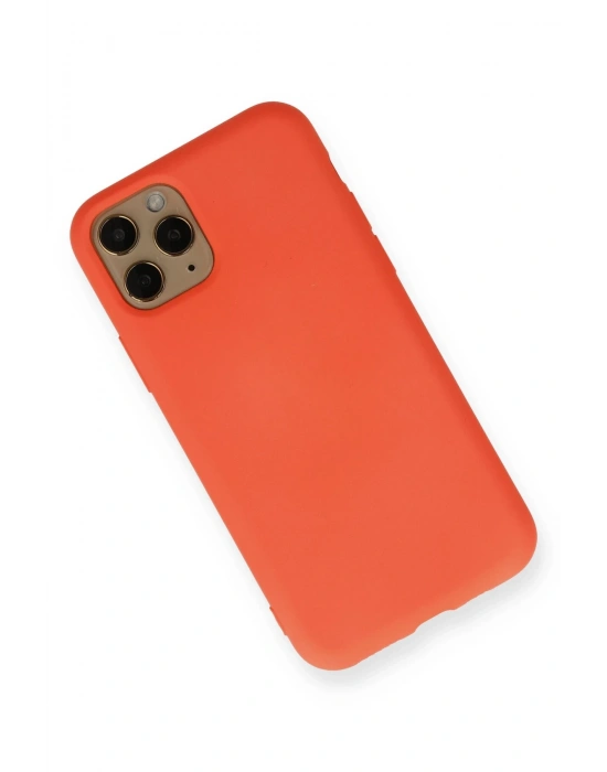 Newface iPhone 11 Pro Kılıf Nano içi Kadife Silikon - Turuncu