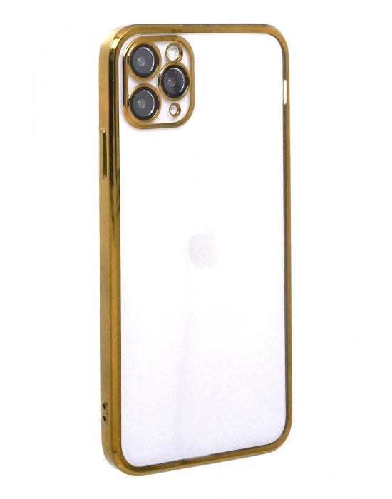 Newface iPhone 11 Pro Kılıf Razer Lensli Silikon - Gold