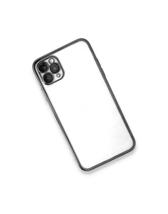 Newface iPhone 11 Pro Kılıf Razer Lensli Silikon - Gümüş