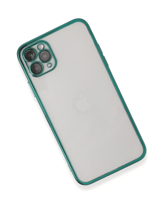 Newface iPhone 11 Pro Kılıf Razer Lensli Silikon - Yeşil
