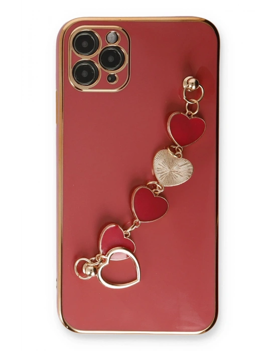 Newface iPhone 11 Pro Max Kılıf Esila Silikon - Kırmızı