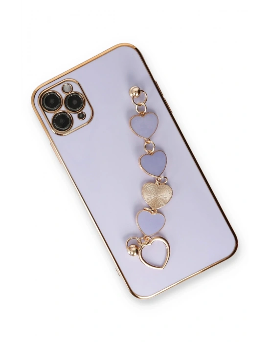 Newface iPhone 11 Pro Max Kılıf Esila Silikon - Lila