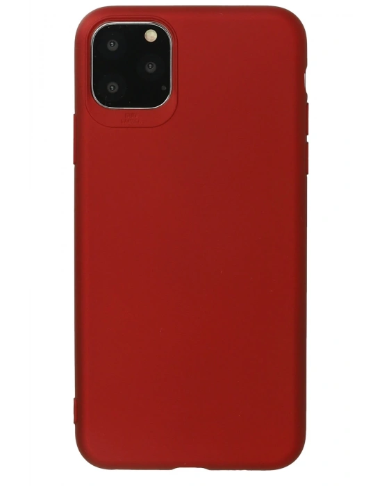 Newface iPhone 11 Pro Max Kılıf First Silikon - Bordo