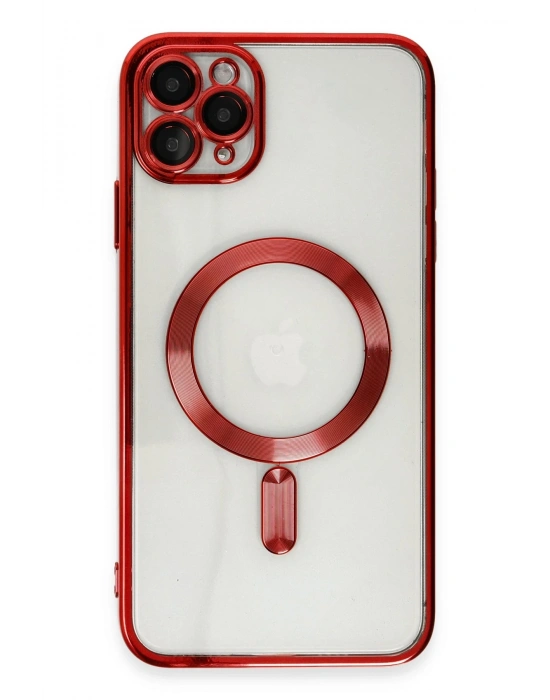 Newface iPhone 11 Pro Max Kılıf Kross Magneticsafe Kapak - Kırmızı