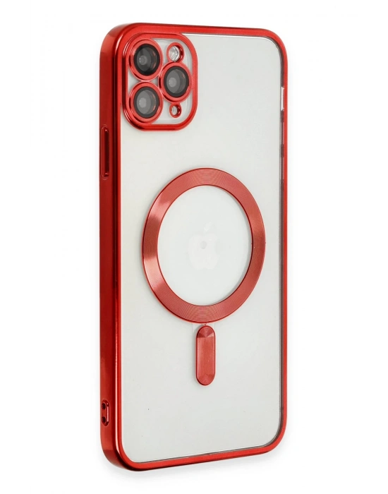 Newface iPhone 11 Pro Max Kılıf Kross Magneticsafe Kapak - Kırmızı