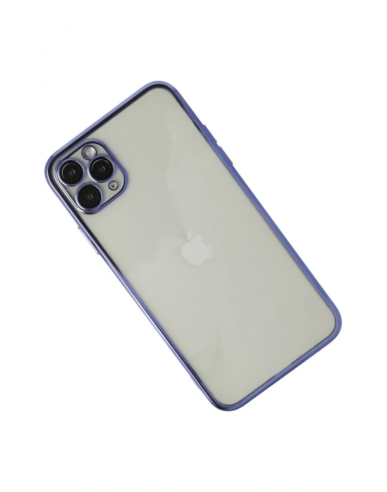 Newface iPhone 11 Pro Max Kılıf Razer Lensli Silikon - Mor