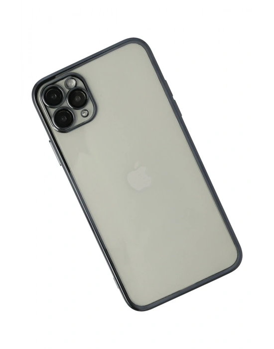 Newface iPhone 11 Pro Max Kılıf Razer Lensli Silikon - Siyah