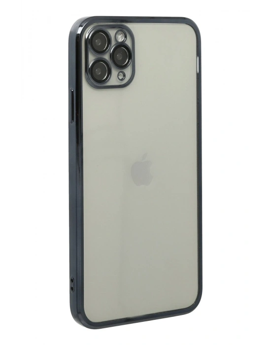 Newface iPhone 11 Pro Max Kılıf Razer Lensli Silikon - Siyah