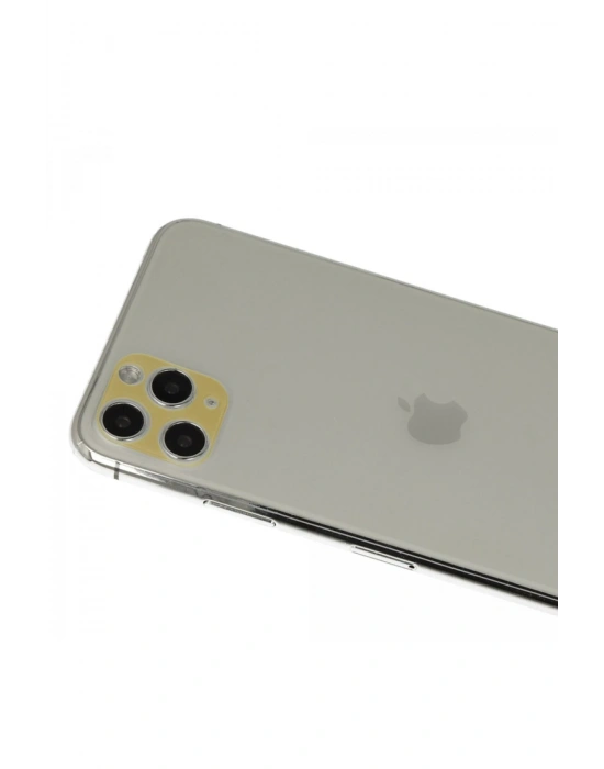 Newface iPhone 11 Pro Max Rainbow Kamera Lens Koruma Cam - Gold