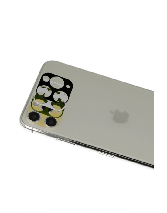 Newface iPhone 11 Pro Max Rainbow Kamera Lens Koruma Cam - Gold