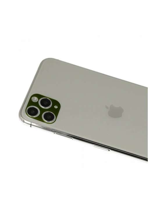 Newface iPhone 11 Pro Max Rainbow Kamera Lens Koruma Cam - Yeşil