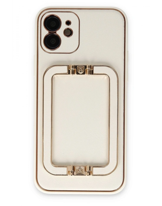 Newface iPhone 12 Kılıf Coco Elit Kapak - Beyaz