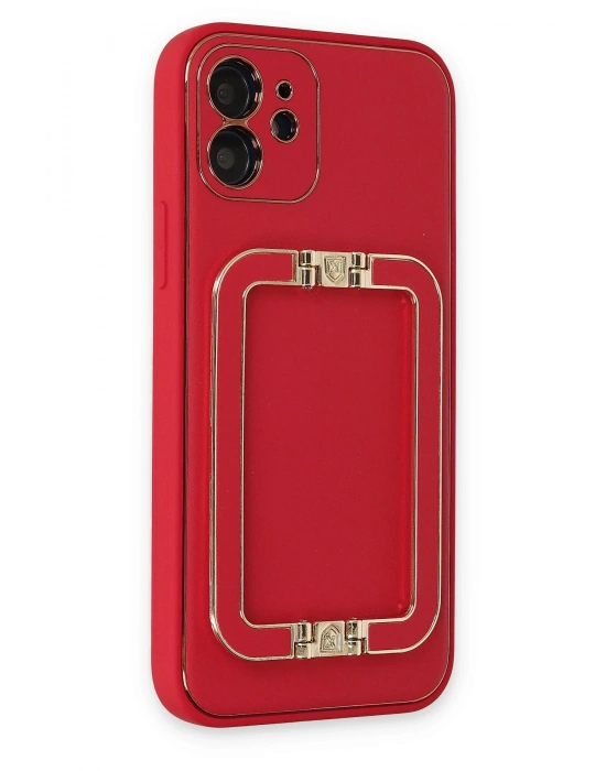 Newface iPhone 12 Kılıf Coco Elit Kapak - Kırmızı