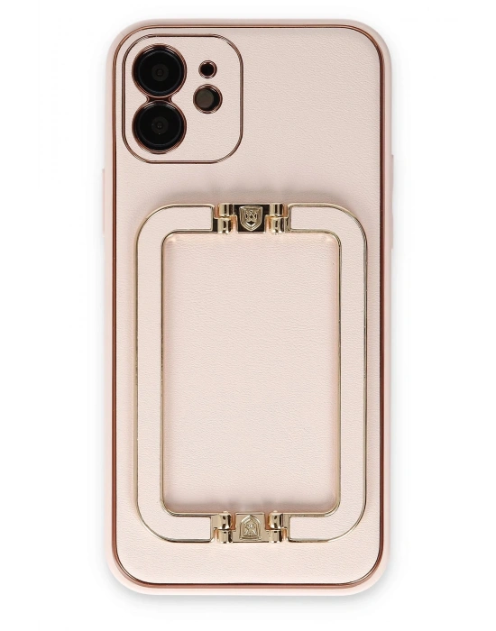Newface iPhone 12 Kılıf Coco Elit Kapak - Pudra