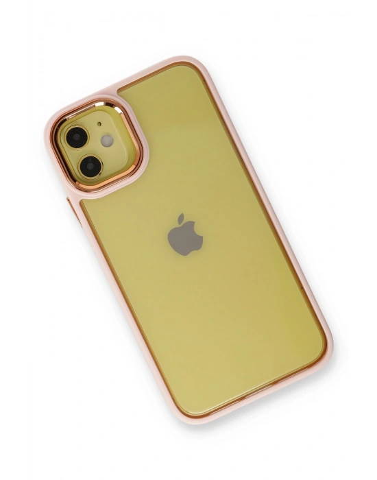 Newface iPhone 12 Kılıf Dora Kapak - Pudra