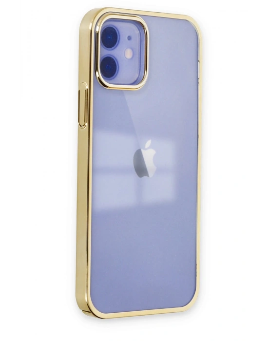 Newface iPhone 12 Kılıf Element Silikon - Gold