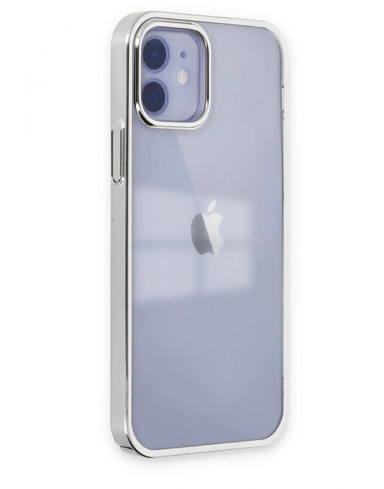 Newface iPhone 12 Kılıf Element Silikon - Gümüş