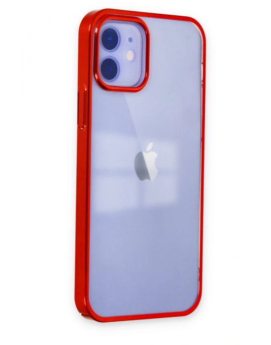 Newface iPhone 12 Kılıf Element Silikon - Kırmızı