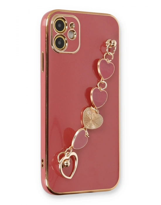 Newface iPhone 12 Kılıf Esila Silikon - Kırmızı