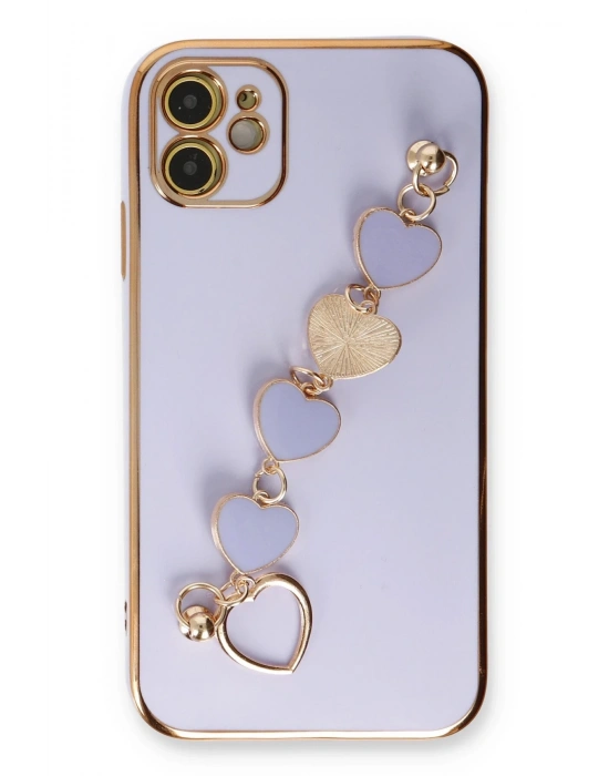 Newface iPhone 12 Kılıf Esila Silikon - Lila