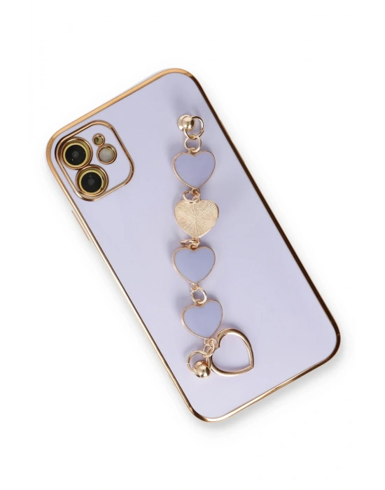 Newface iPhone 12 Kılıf Esila Silikon - Lila