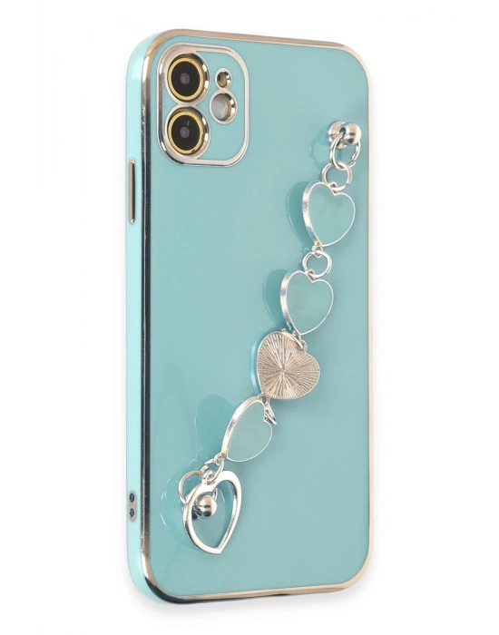 Newface iPhone 12 Kılıf Esila Silikon - Su Yeşili