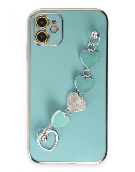 Newface iPhone 12 Kılıf Esila Silikon - Su Yeşili