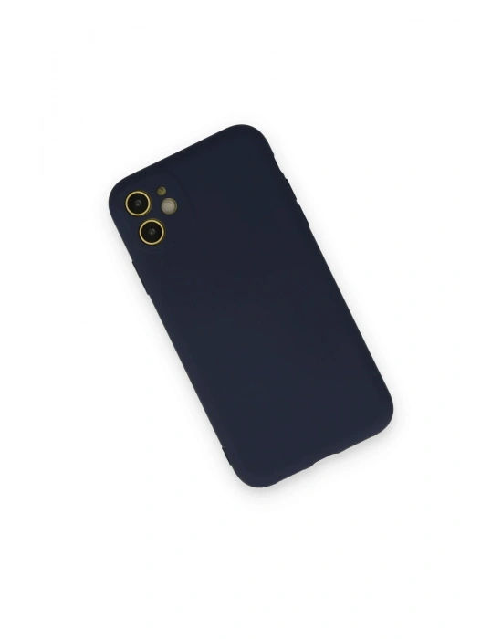 Newface iPhone 12 Mini Kılıf Nano içi Kadife Silikon - Lacivert