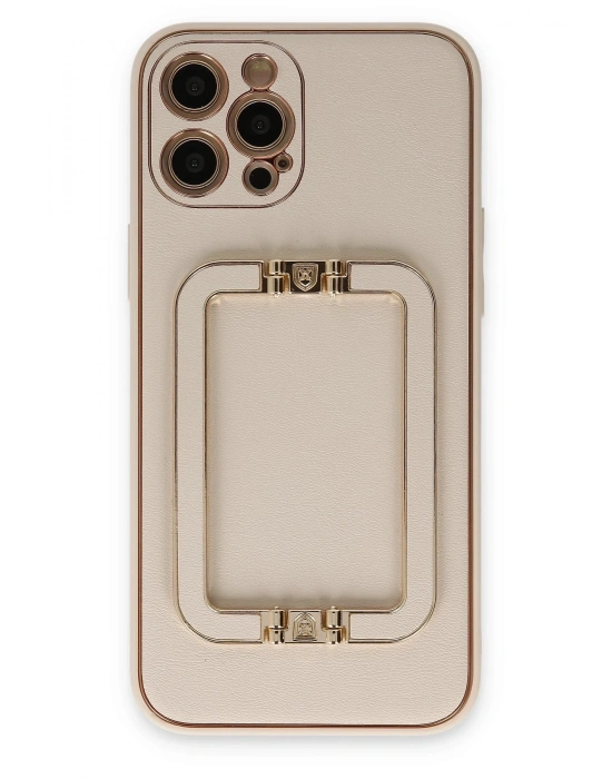 Newface iPhone 12 Pro Kılıf Coco Elit Kapak - Gold