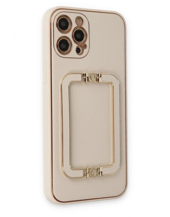 Newface iPhone 12 Pro Kılıf Coco Elit Kapak - Gold