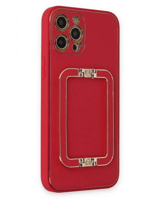 Newface iPhone 12 Pro Kılıf Coco Elit Kapak - Kırmızı