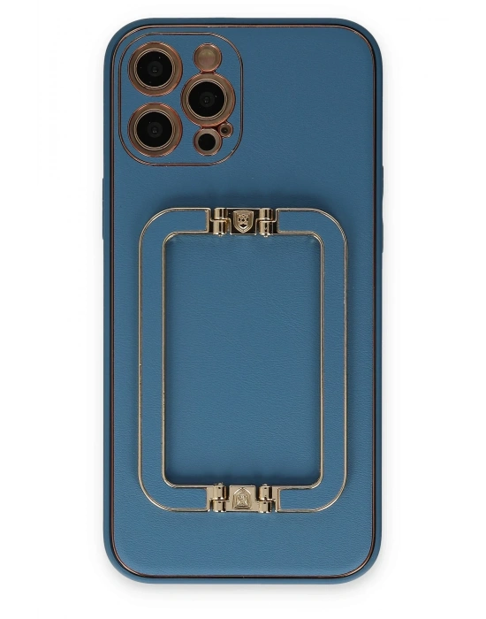 Newface iPhone 12 Pro Kılıf Coco Elit Kapak - Mavi