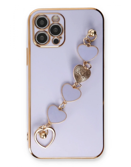 Newface iPhone 12 Pro Kılıf Esila Silikon - Lila