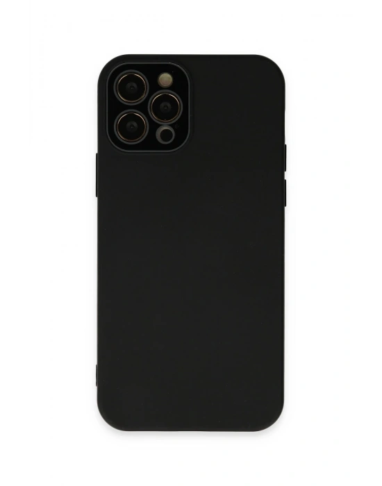 Newface iPhone 12 Pro Kılıf Lansman Glass Kapak - Siyah