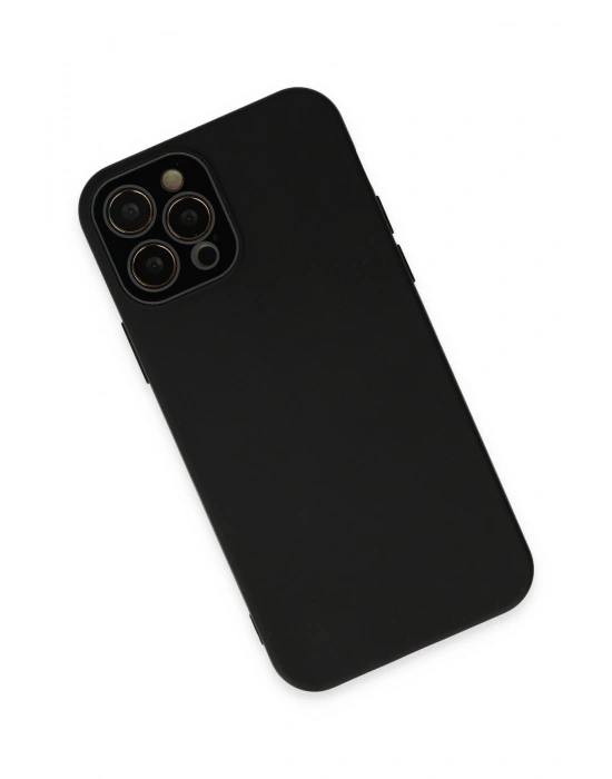 Newface iPhone 12 Pro Kılıf Lansman Glass Kapak - Siyah