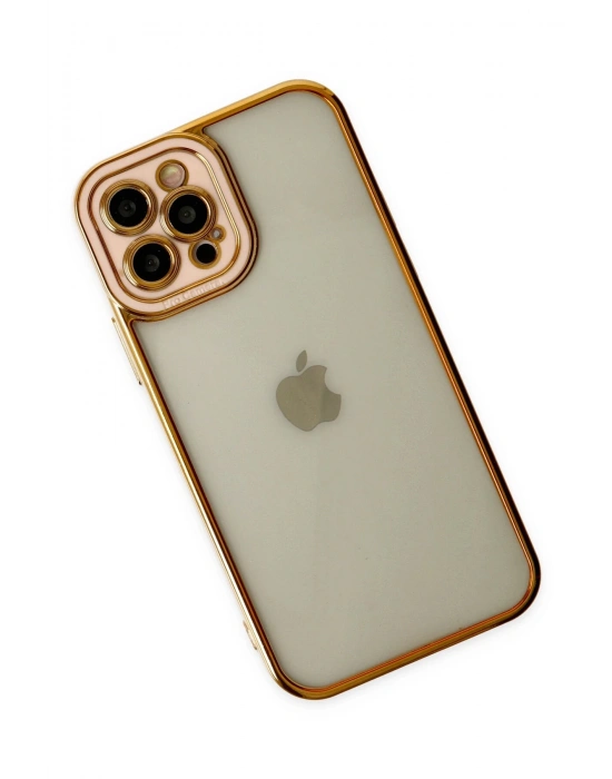 Newface iPhone 12 Pro Kılıf Liva Lens Silikon - Rose