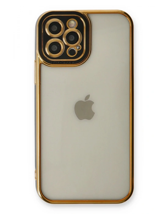 Newface iPhone 12 Pro Kılıf Liva Lens Silikon - Siyah