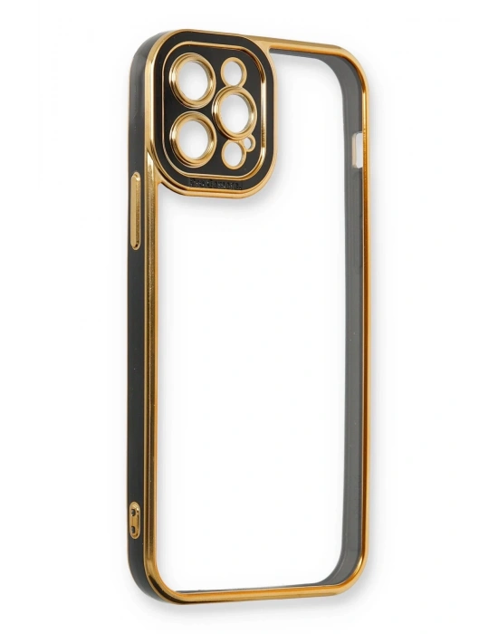 Newface iPhone 12 Pro Kılıf Liva Lens Silikon - Siyah